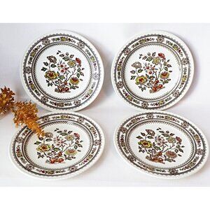 4 Vintage Berry Dinner Plates Dorset Woods & Sons Burslem England